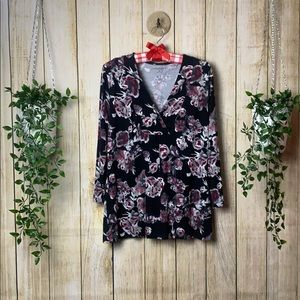 Croft & Barrow Floral Long Sleeve Blouse